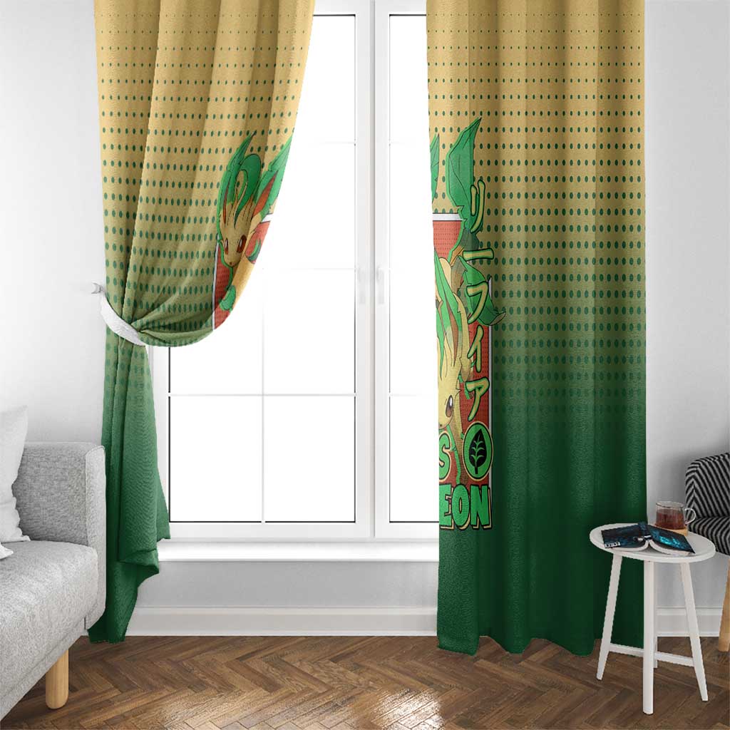 Leafeon from Poké Window Curtain with Grass Type Power and Nature Design - The Mazicc