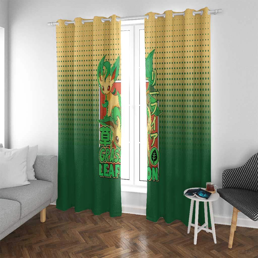 Leafeon from Poké Window Curtain with Grass Type Power and Nature Design - The Mazicc