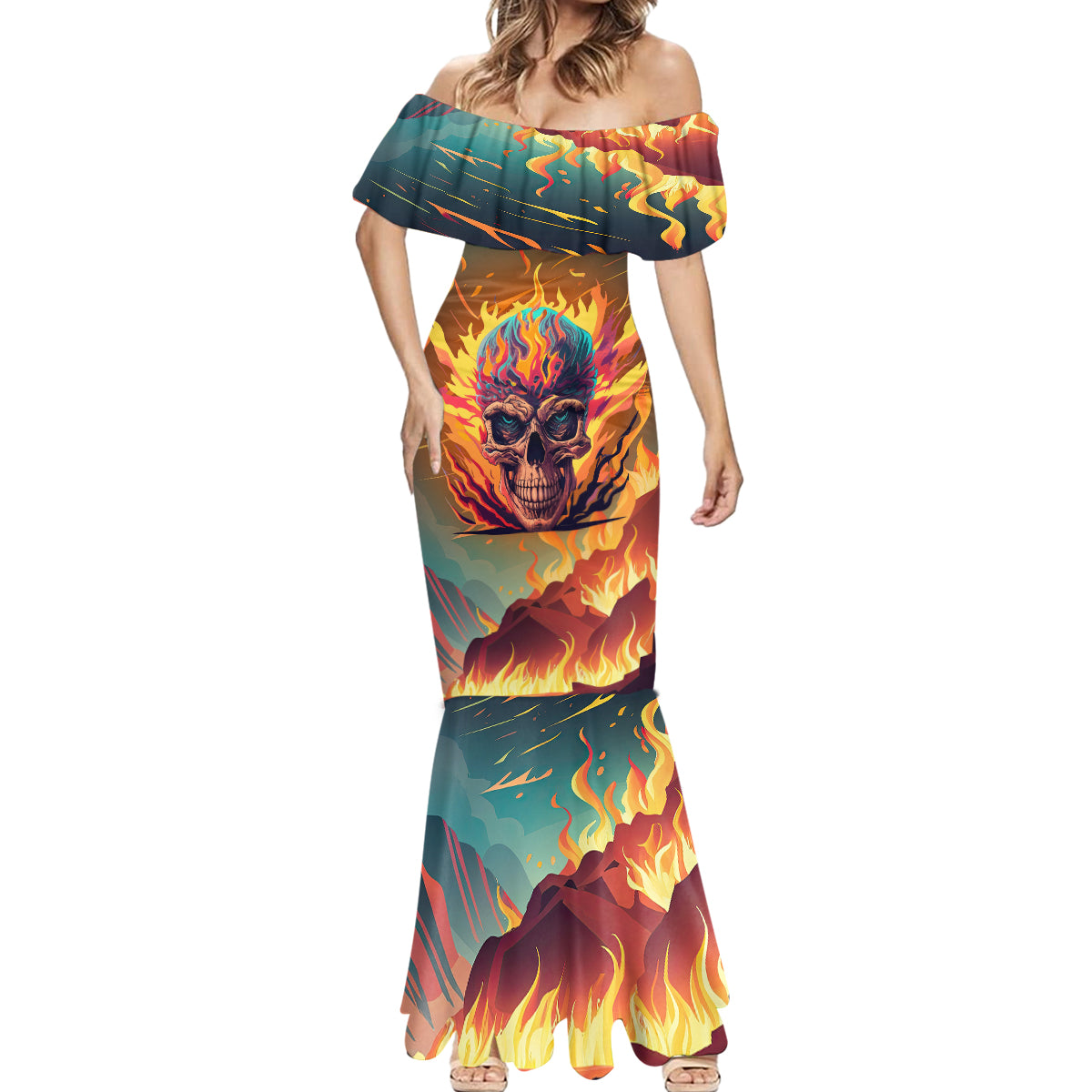 skull-flaming-mermaid-dress-i-can-fix-stupid-but-its-gonna-hurt