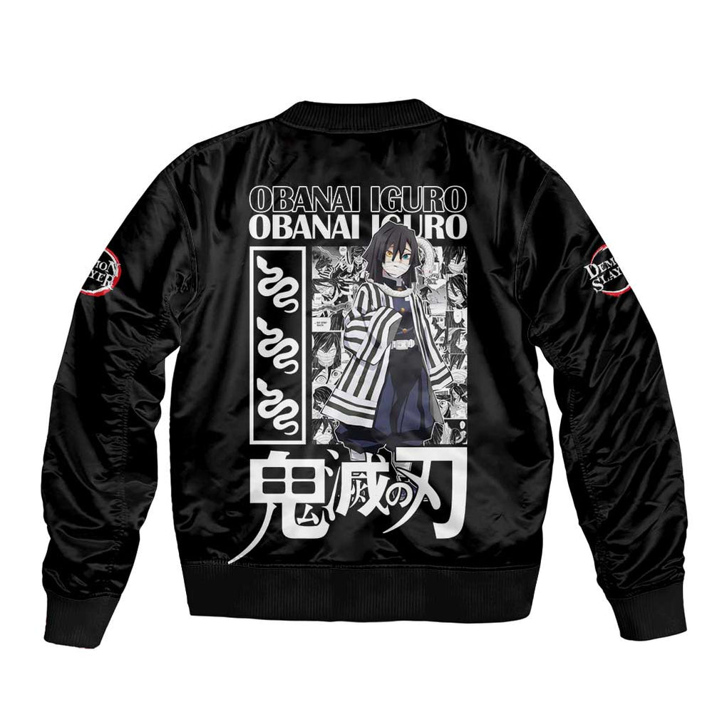 Obanai Iguro Kimesu No Yaiba Bomber Jacket Anime Style
