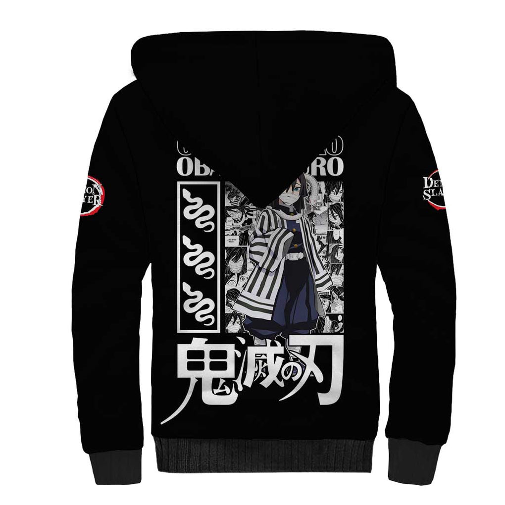 Obanai Iguro Kimesu No Yaiba Sherpa Hoodie Anime Style