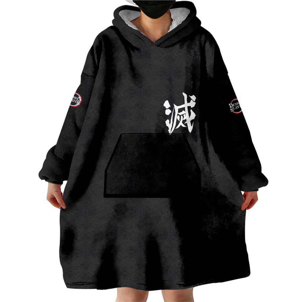 Obanai Iguro Kimesu No Yaiba Wearable Blanket Hoodie Anime Style