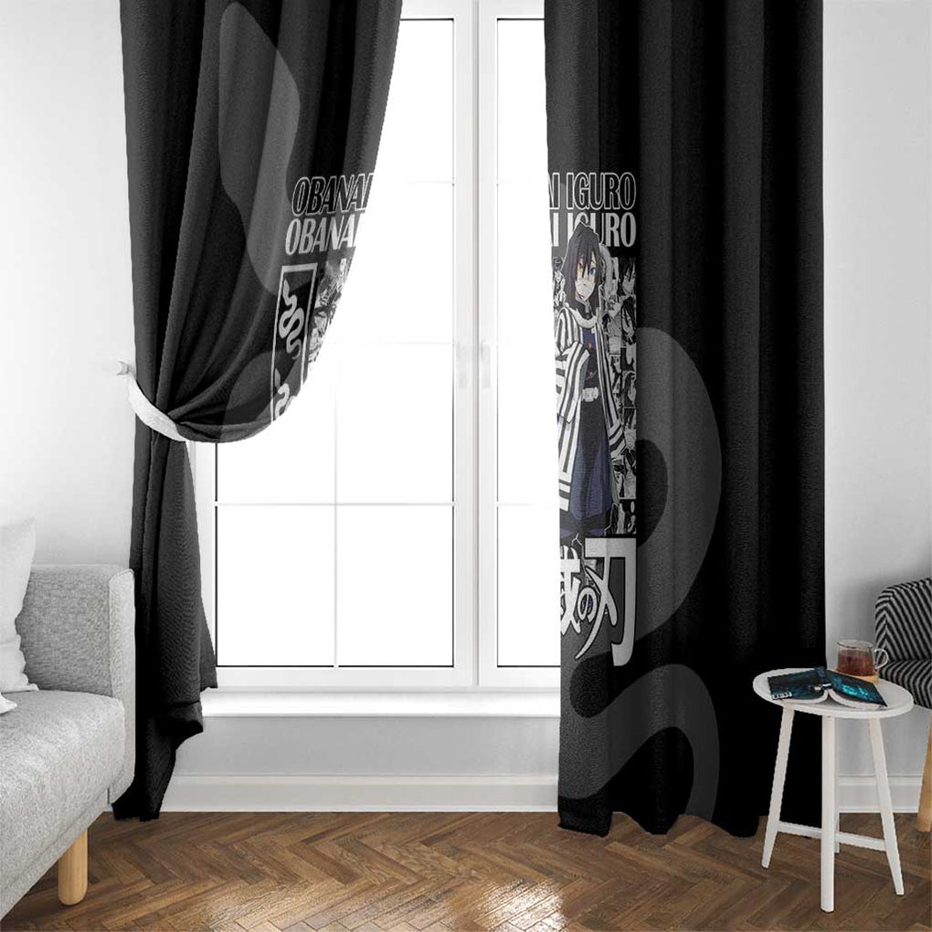 Obanai Iguro Kimesu No Yaiba Window Curtain Anime Style