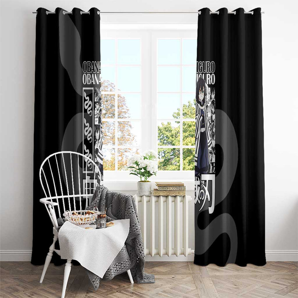 Obanai Iguro Kimesu No Yaiba Window Curtain Anime Style