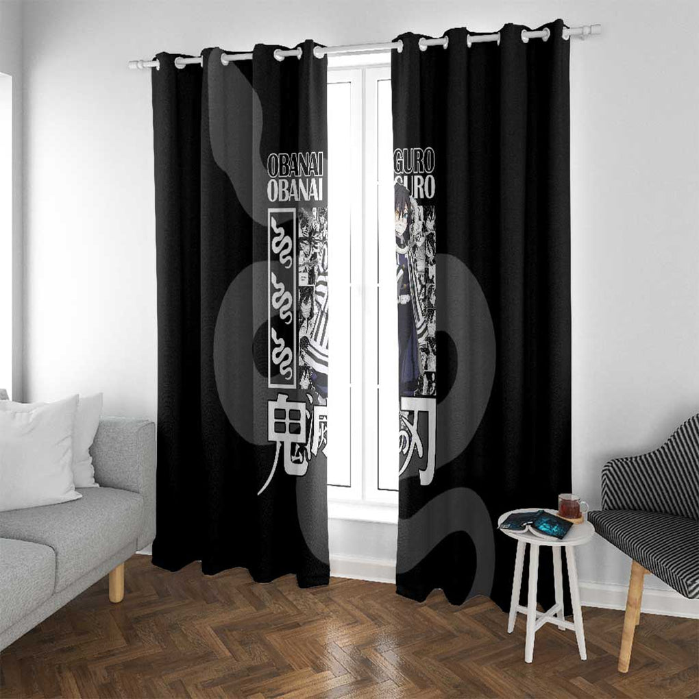 Obanai Iguro Kimesu No Yaiba Window Curtain Anime Style
