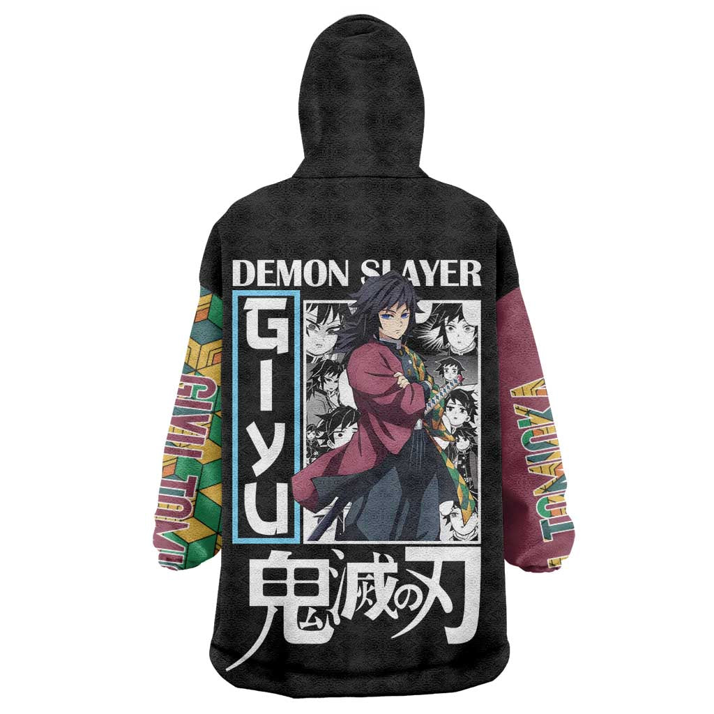 Giyu Tomioka V2 Demon Slayer Wearable Blanket Hoodie Anime Style