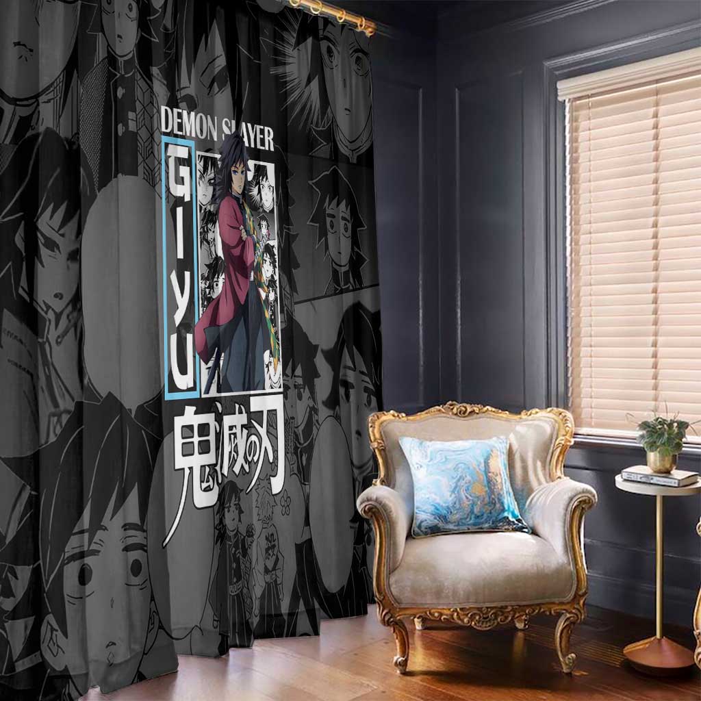 Giyu Tomioka V2 Demon Slayer Window Curtain Anime Style