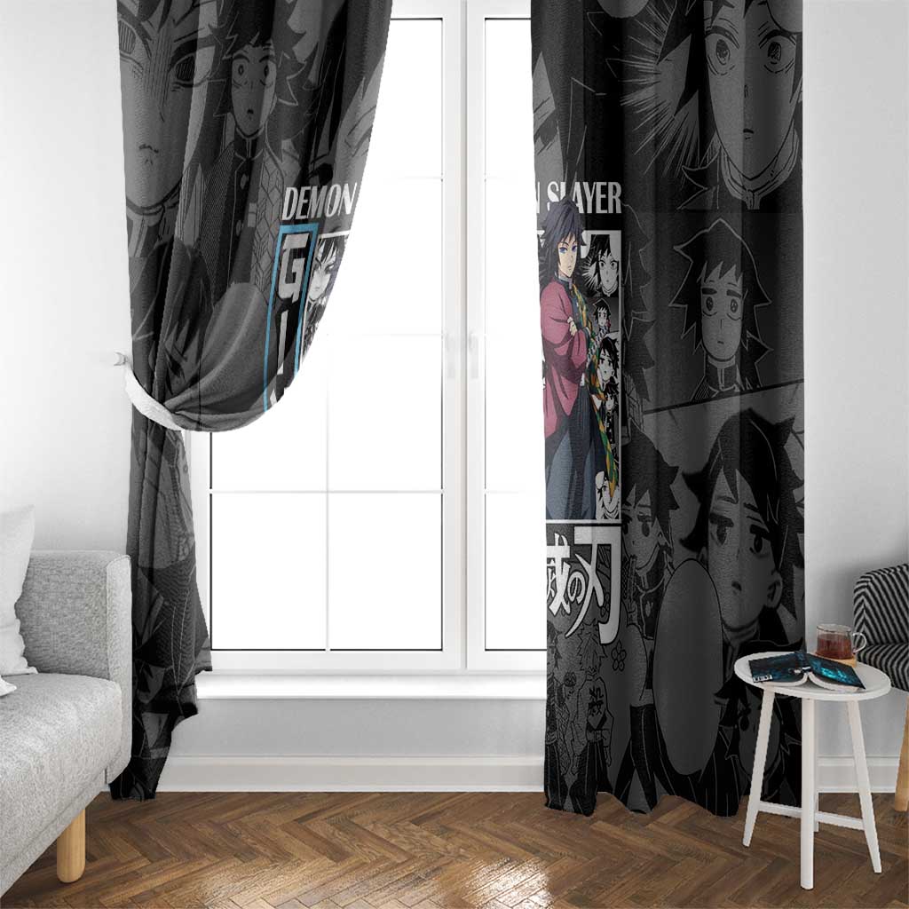 Giyu Tomioka V2 Demon Slayer Window Curtain Anime Style