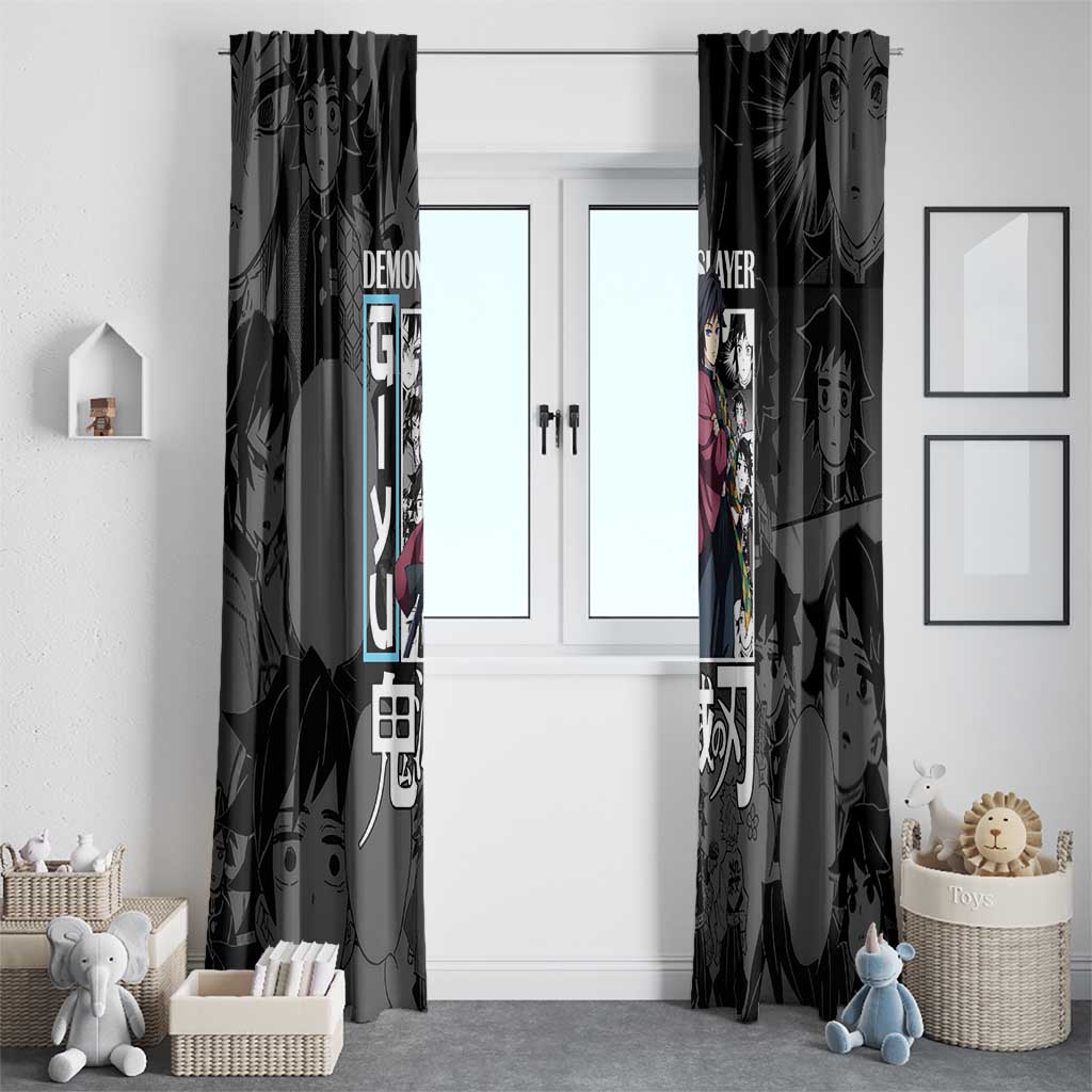 Giyu Tomioka V2 Demon Slayer Window Curtain Anime Style