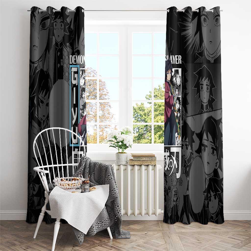 Giyu Tomioka V2 Demon Slayer Window Curtain Anime Style