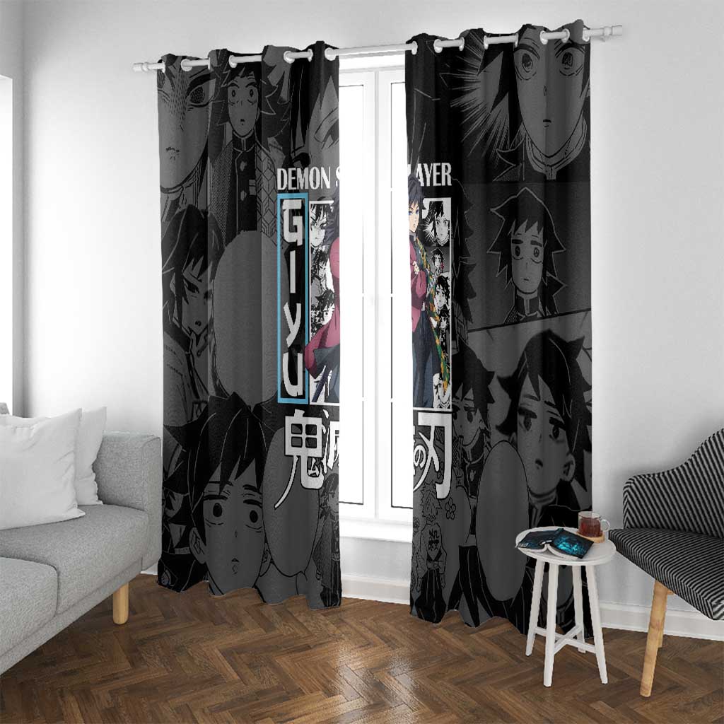 Giyu Tomioka V2 Demon Slayer Window Curtain Anime Style