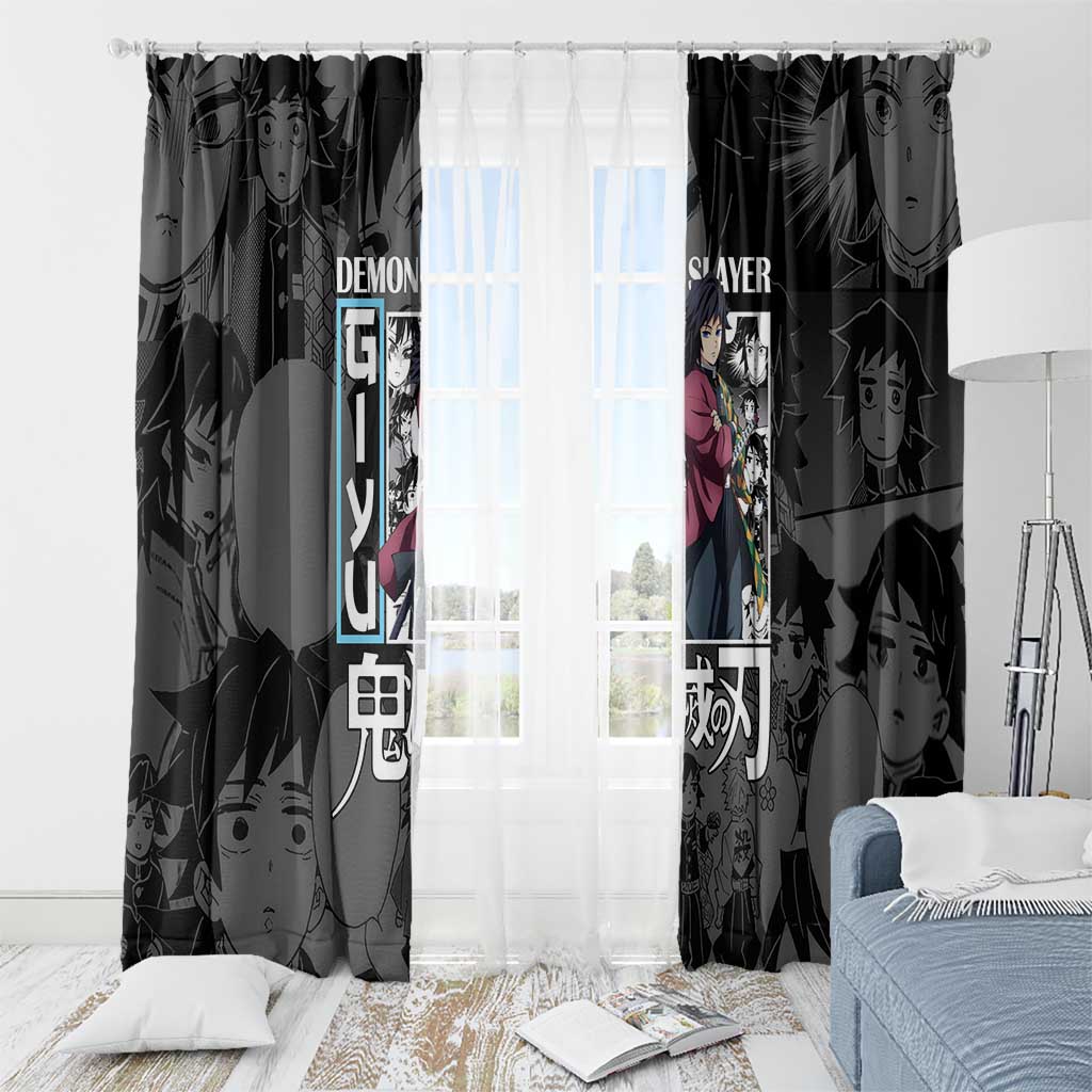 Giyu Tomioka V2 Demon Slayer Window Curtain Anime Style