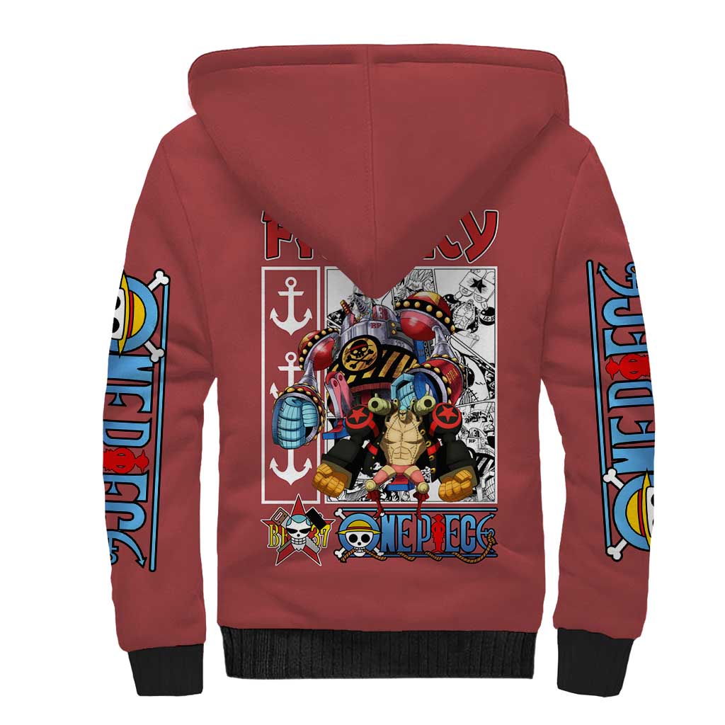 Franky One Piece Sherpa Hoodie Anime Style