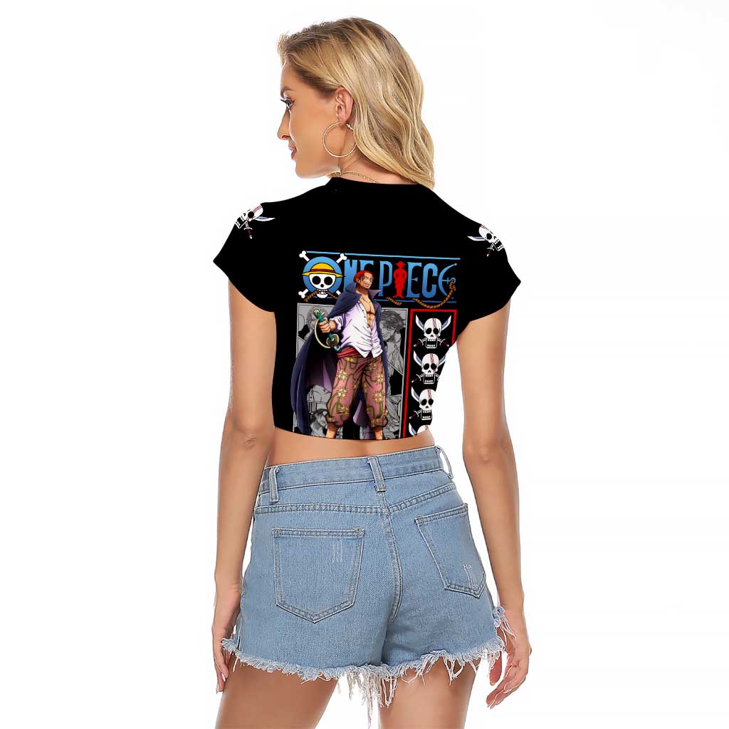 Shanks One Piece Raglan Cropped T Shirt Anime Style