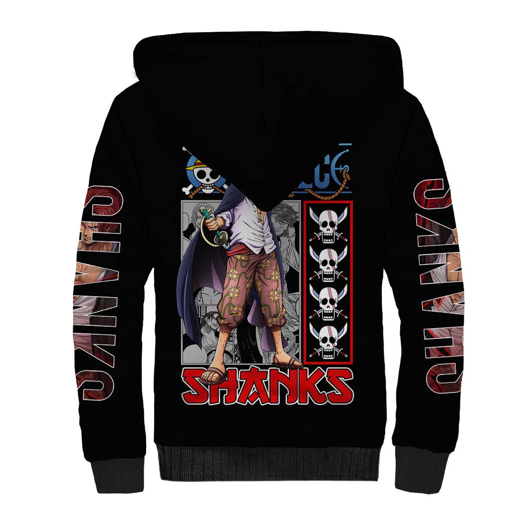 Shanks One Piece Sherpa Hoodie Anime Style