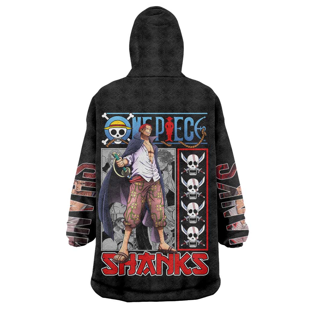 Shanks One Piece Wearable Blanket Hoodie Anime Style