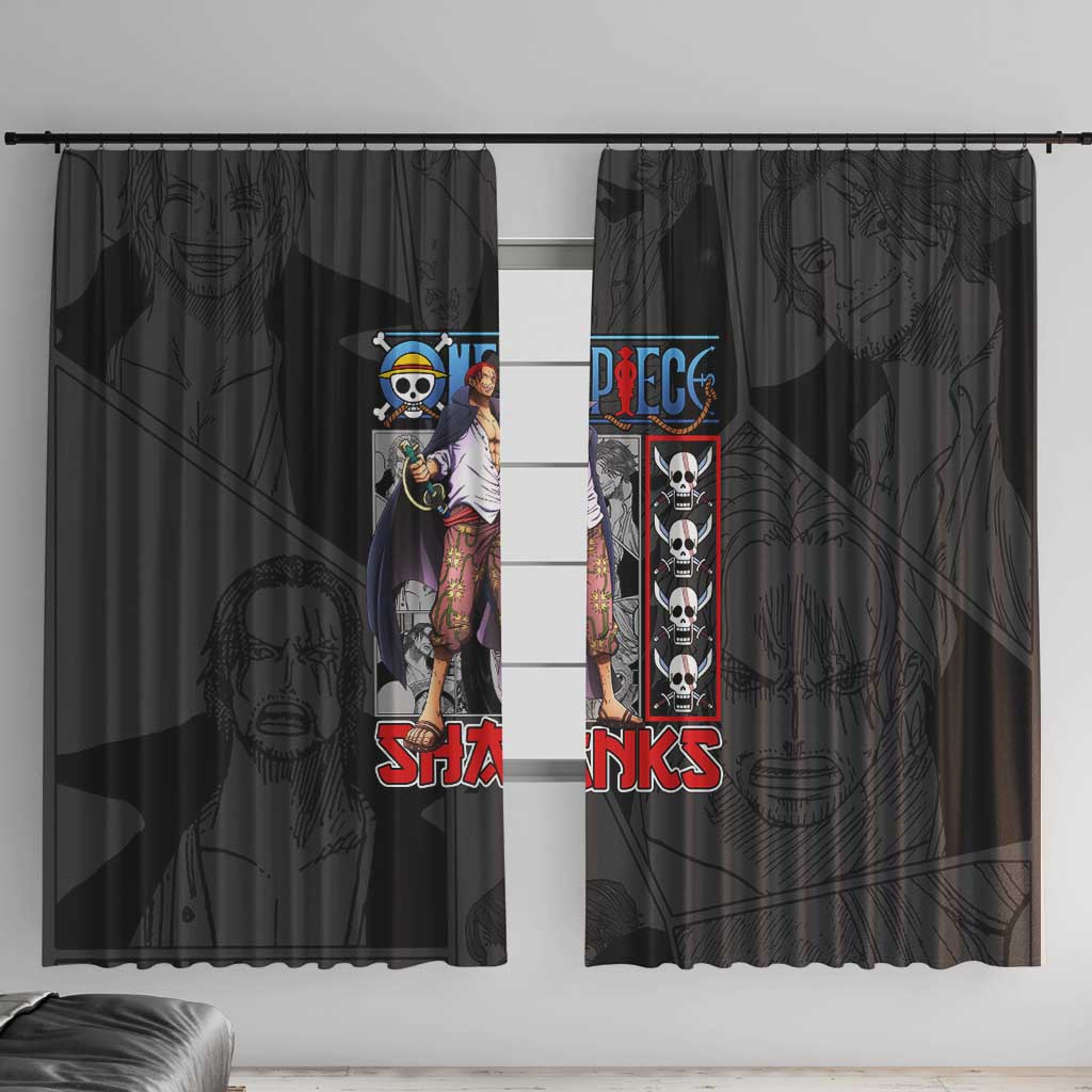 Shanks One Piece Window Curtain Anime Style
