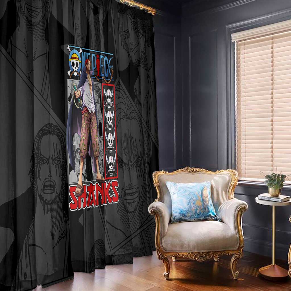 Shanks One Piece Window Curtain Anime Style
