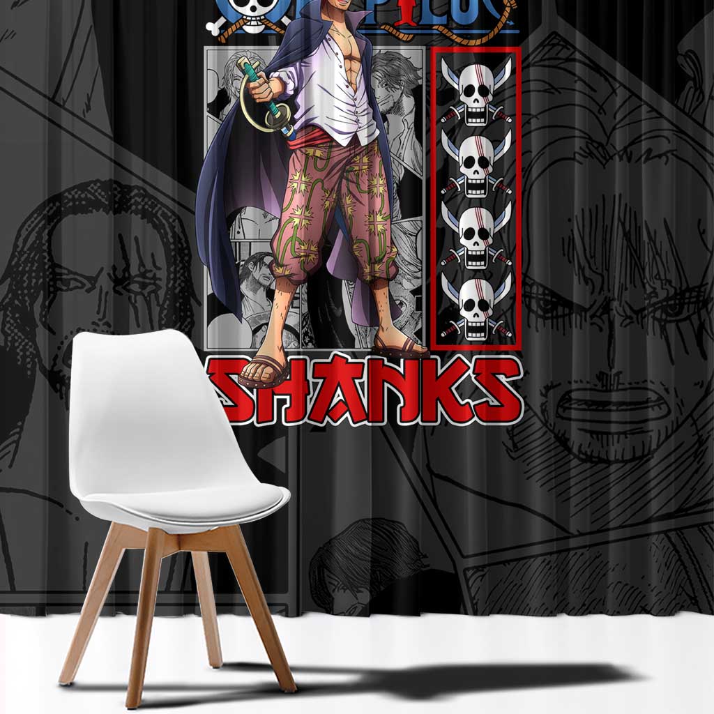 Shanks One Piece Window Curtain Anime Style