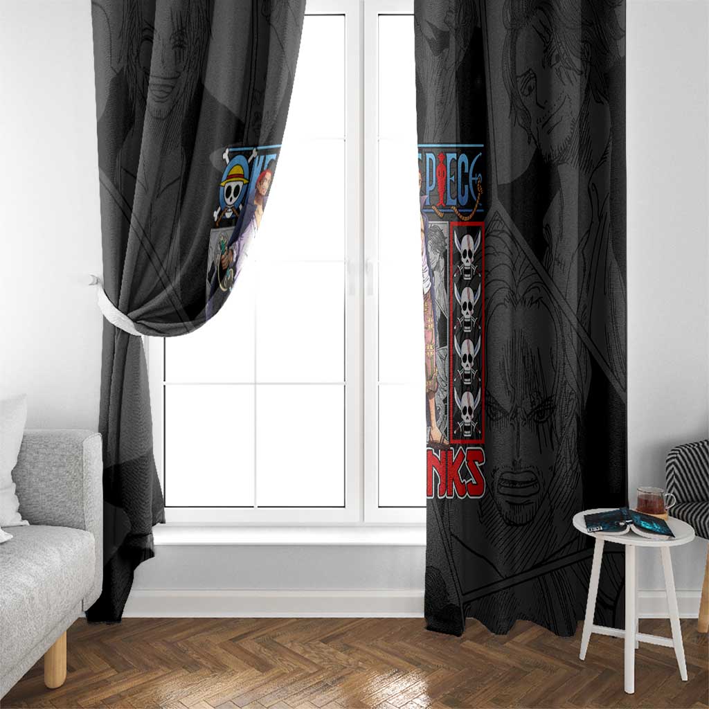 Shanks One Piece Window Curtain Anime Style