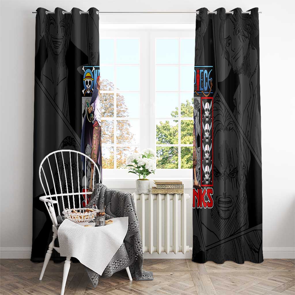 Shanks One Piece Window Curtain Anime Style