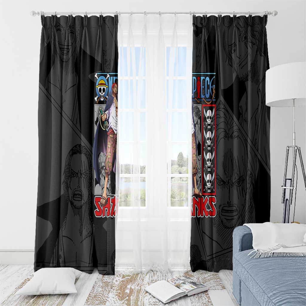Shanks One Piece Window Curtain Anime Style