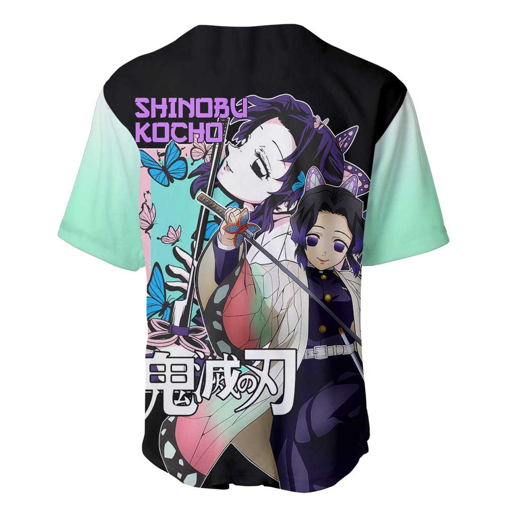 Shinobu Kocho Kimesu No Yaiba Baseball Jersey Japan Anime Style