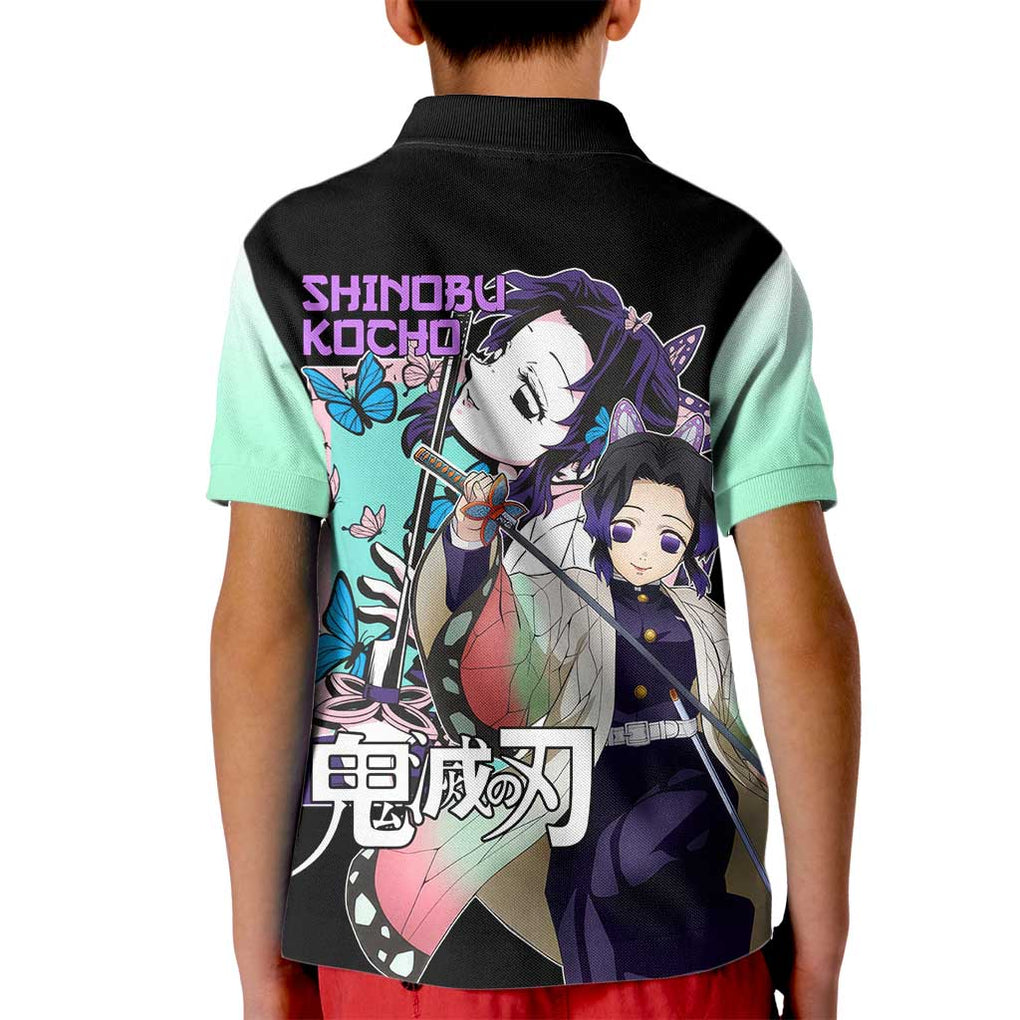 Shinobu Kocho Kimesu No Yaiba Kid Polo Shirt Japan Anime Style