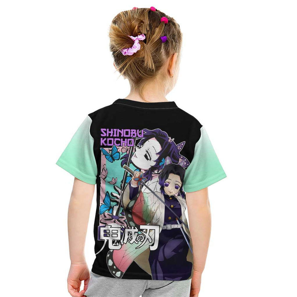 Shinobu Kocho Kimesu No Yaiba Kid T Shirt Japan Anime Style