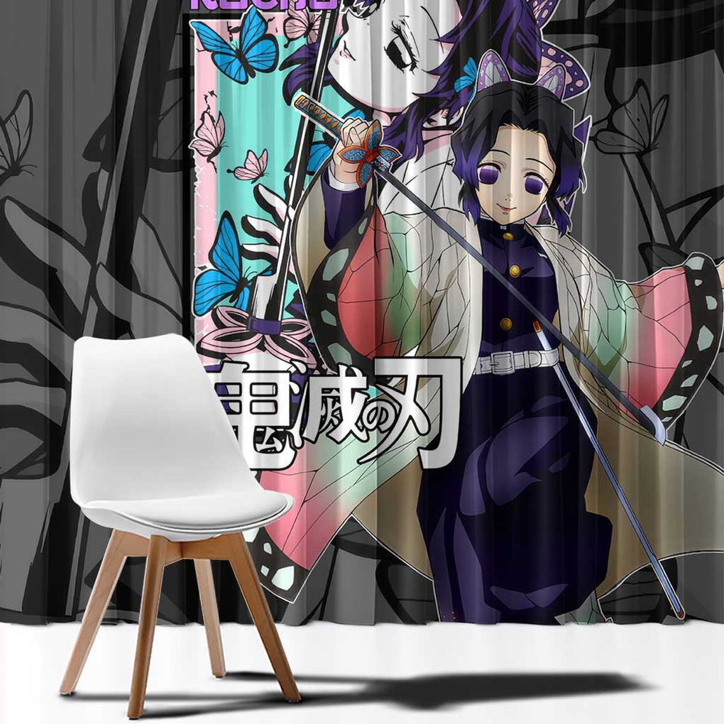 Shinobu Kocho Kimesu No Yaiba Window Curtain Japan Anime Style