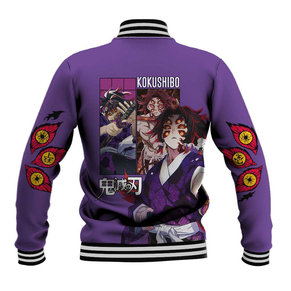 Kokushibo Kimesu No Yaiba Baseball Jacket Japan Anime Style