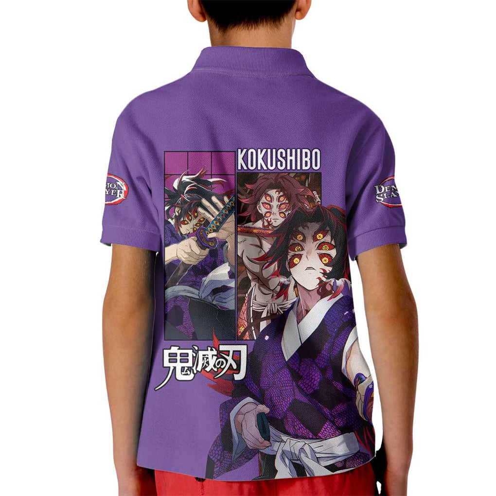 Kokushibo Kimesu No Yaiba Kid Polo Shirt Japan Anime Style