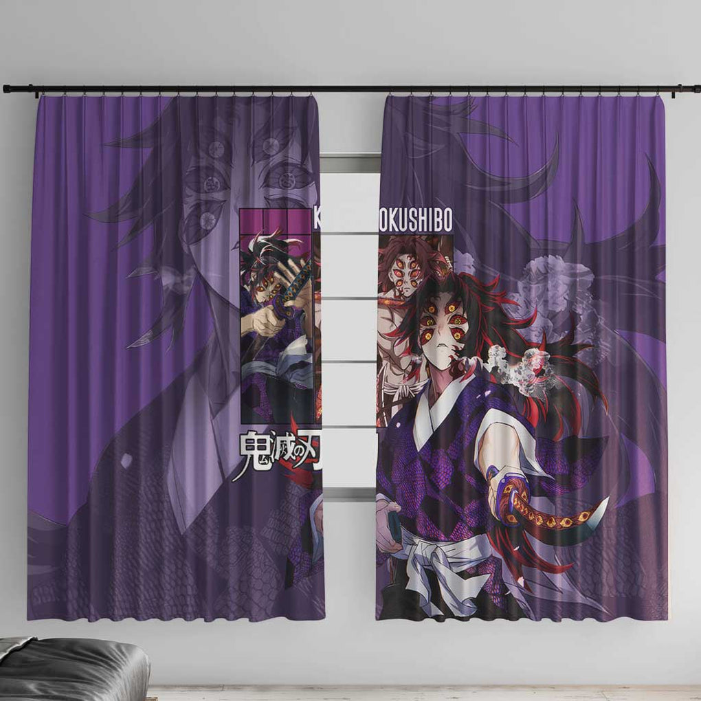 Kokushibo Kimesu No Yaiba Window Curtain Japan Anime Style
