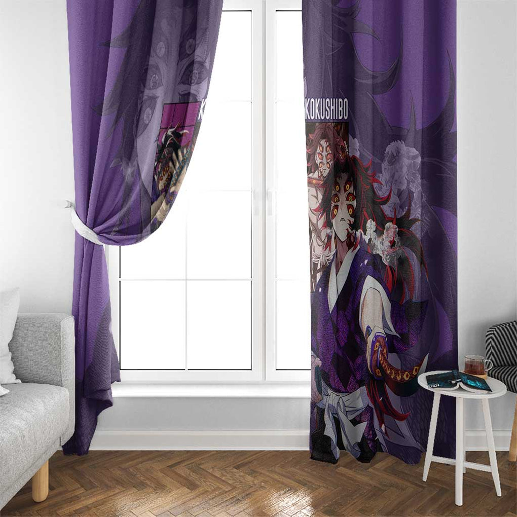 Kokushibo Kimesu No Yaiba Window Curtain Japan Anime Style