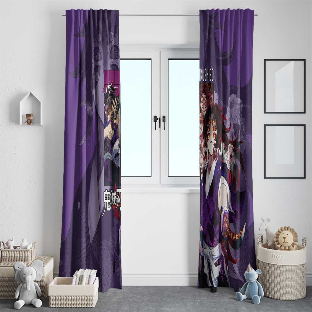Kokushibo Kimesu No Yaiba Window Curtain Japan Anime Style