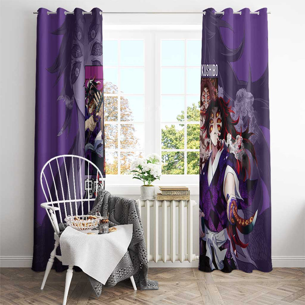 Kokushibo Kimesu No Yaiba Window Curtain Japan Anime Style