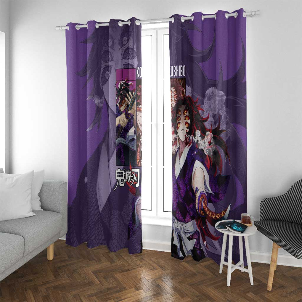Kokushibo Kimesu No Yaiba Window Curtain Japan Anime Style
