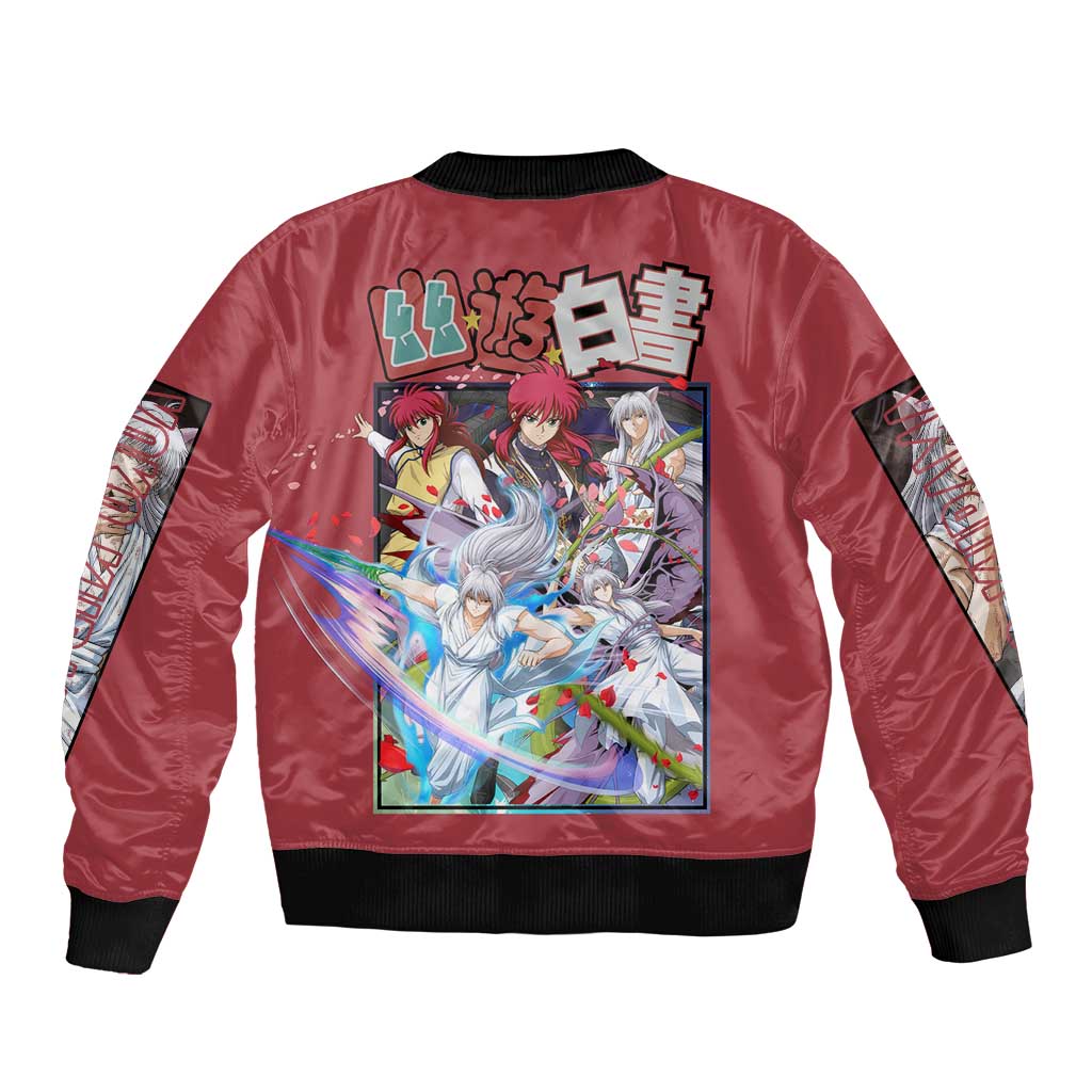 Yoko Kurama Yuyu Hakusho Bomber Jacket Anime Style