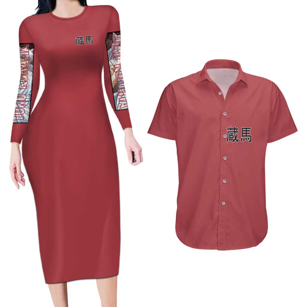 Yoko Kurama Yuyu Hakusho Couples Matching Long Sleeve Bodycon Dress and Hawaiian Shirt Anime Style