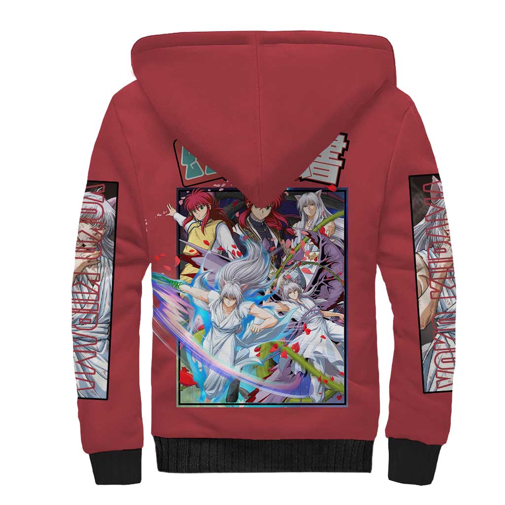 Yoko Kurama Yuyu Hakusho Sherpa Hoodie Anime Style