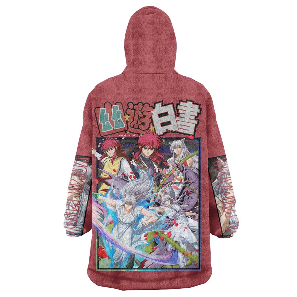 Yoko Kurama Yuyu Hakusho Wearable Blanket Hoodie Anime Style