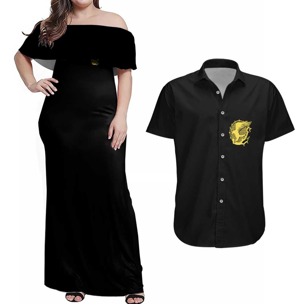 Mash Burnedead Mashle Couples Matching Off Shoulder Maxi Dress and Hawaiian Shirt Anime Style