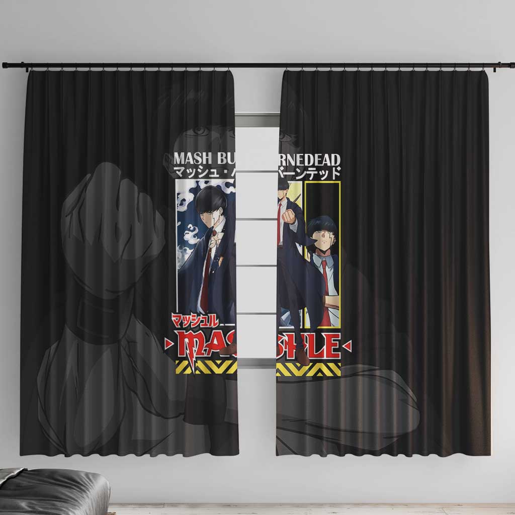 Mash Burnedead Mashle Window Curtain Anime Style