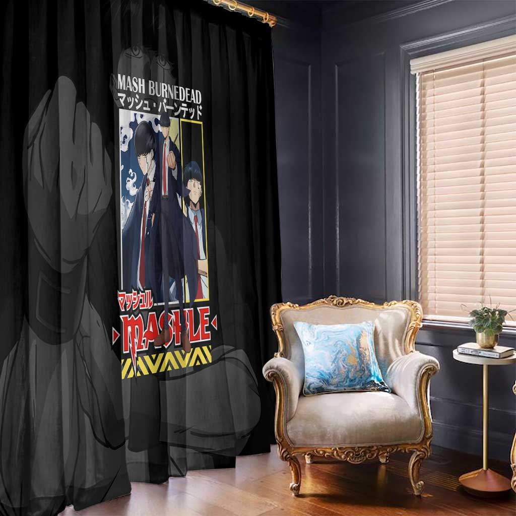 Mash Burnedead Mashle Window Curtain Anime Style