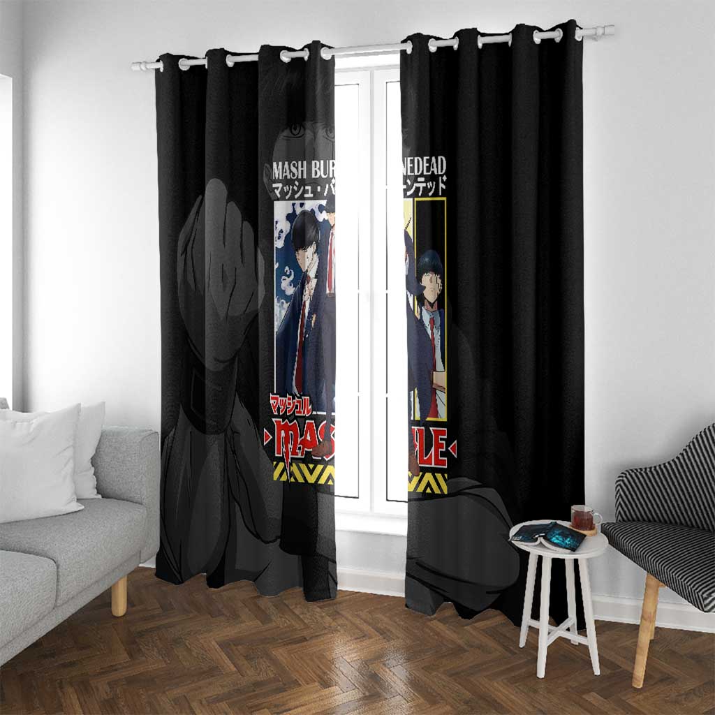 Mash Burnedead Mashle Window Curtain Anime Style