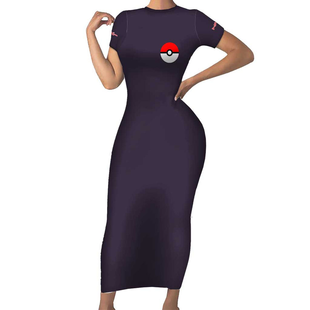 Togepi - Poke Short Sleeve Bodycon Dress Anime Style