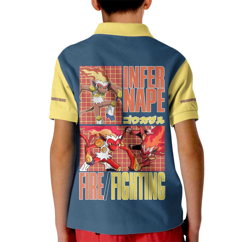 Infernape - Poke Kid Polo Shirt Anime Style
