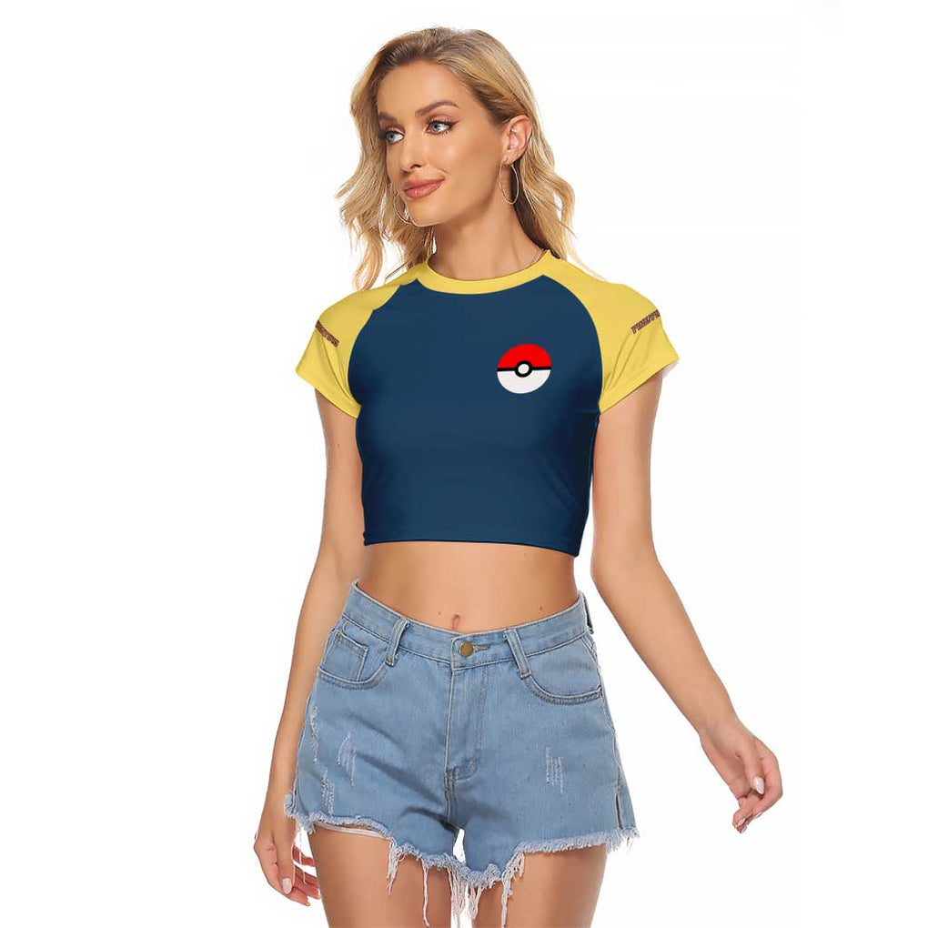 Infernape - Poke Raglan Cropped T Shirt Anime Style
