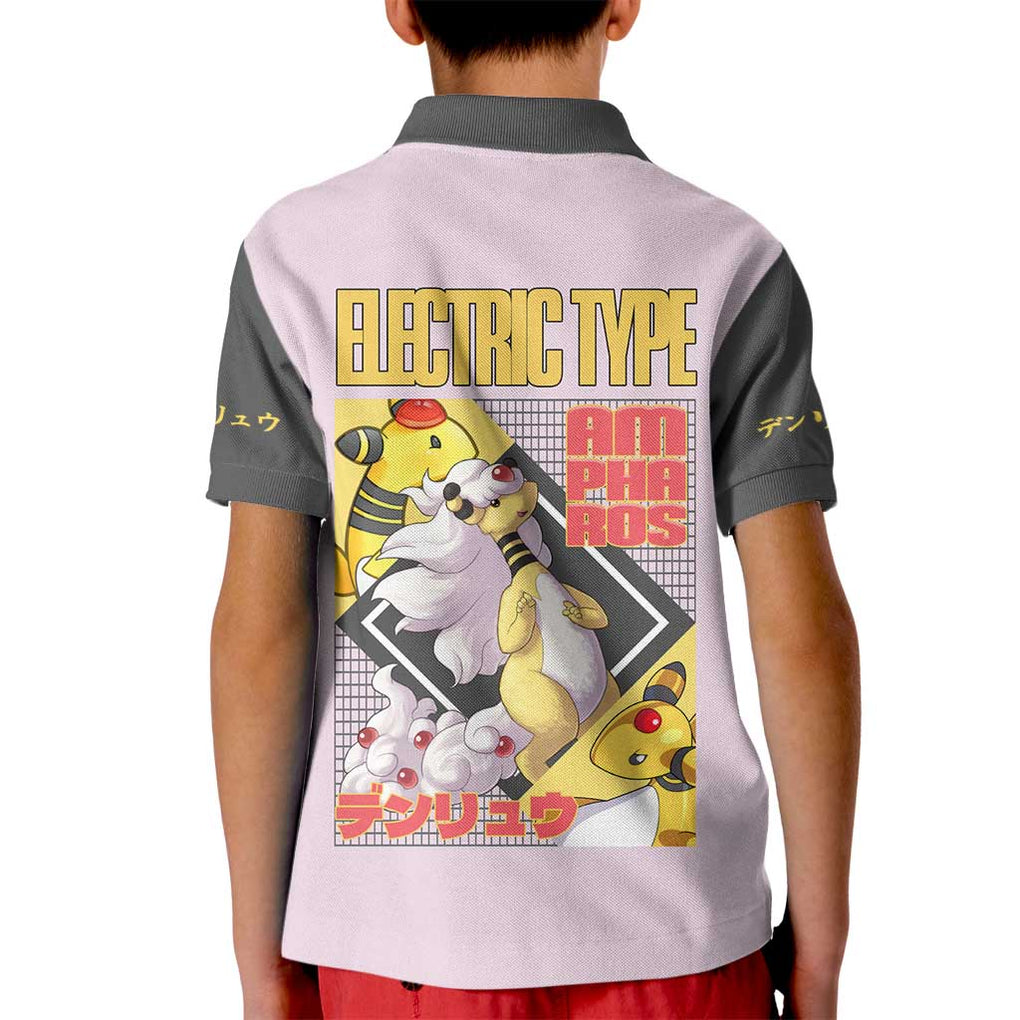 Ampharos - Poke Kid Polo Shirt Anime Style