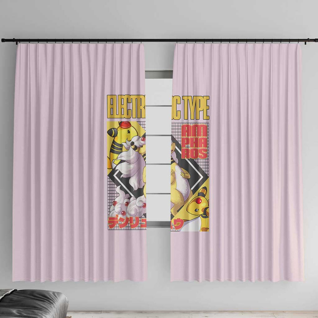Ampharos - Poke Window Curtain Anime Style